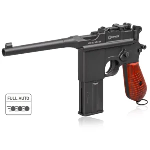 Wiatrówka pistolet RANGER M712 Broomhandle FULL AUTO Blowback 4,5 mm BB CO₂ (KWC)